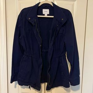 Old Navy Women’s Cinch-Waist Navy Blue Jacket